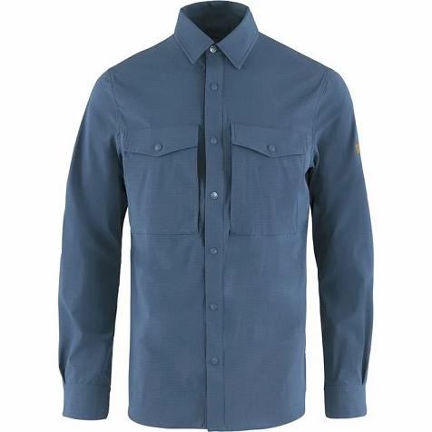 Fjallraven Men Abisko Shirts Blue PH116257 Philippines